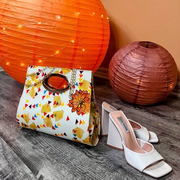 Abstract Pattern Multifunctional Clutch and Shoulder Purse. Vintage Purse - Picture 3 of 7